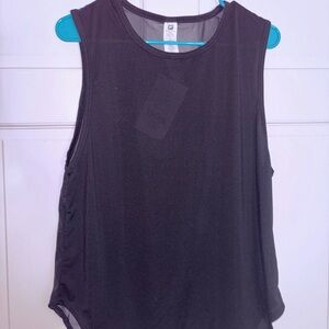 Fabletics Black Mesh Sleeveless Women's Muscle Workout Tank